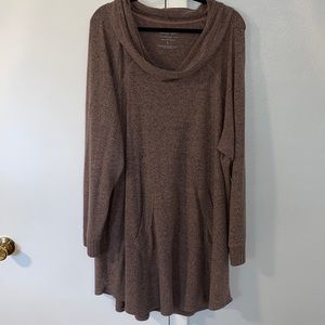Super Soft Plush Cowl Neck Sweater Tunic by Torrid Size 5 or 28W.
